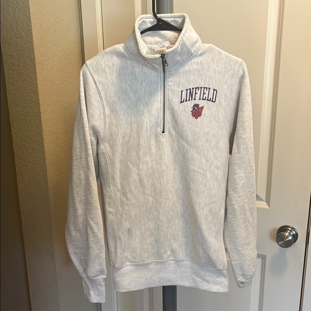 Champion Linfield University Wildcats Quarter Zip Sweatshirt